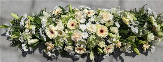 White Lily & Rose Casket Spray - Image 4
