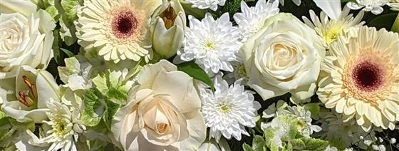 White Lily & Rose Casket Spray - Image 2