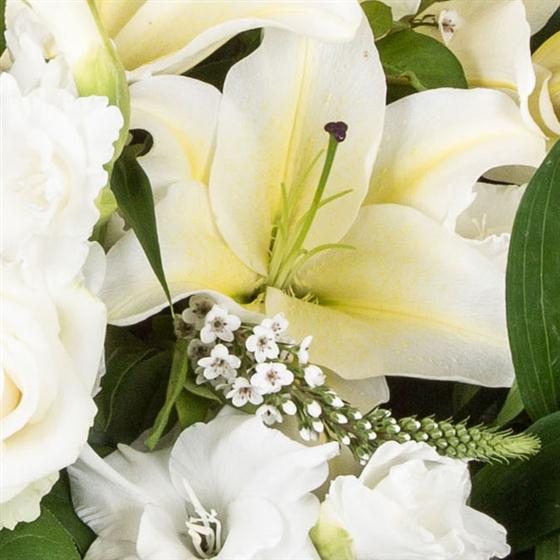 White Lily & Rose Casket Spray - Image 3