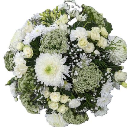 All White Large Posy