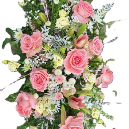 Pink Casket Spray