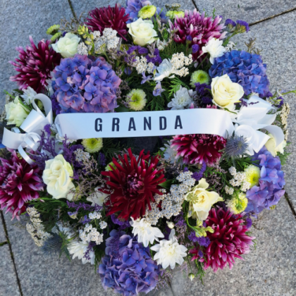 Purple & White Wreath