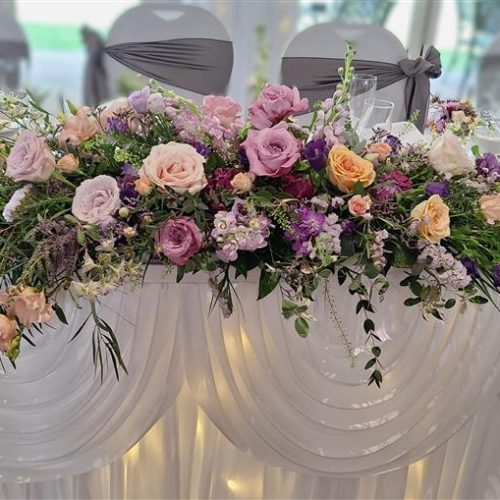 PURPLE TABLE ARR.